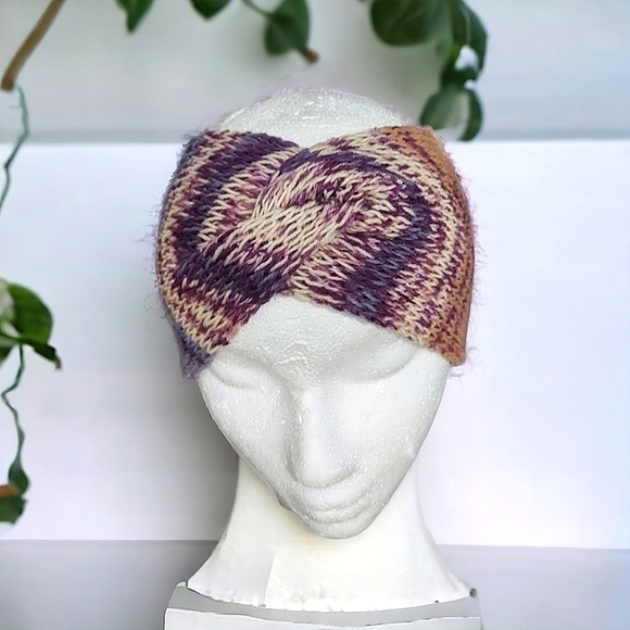 Hand Knit Twisted Headband Youth/Sm Adult - Picture 2 of 6